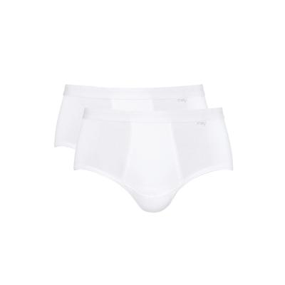 Slip MEY "Noblesse", Herren, Gr. 4/S, weiß, Obermaterial: 100% Baumwolle, körpernah, Unterhosen Slip, Mit Eingriff