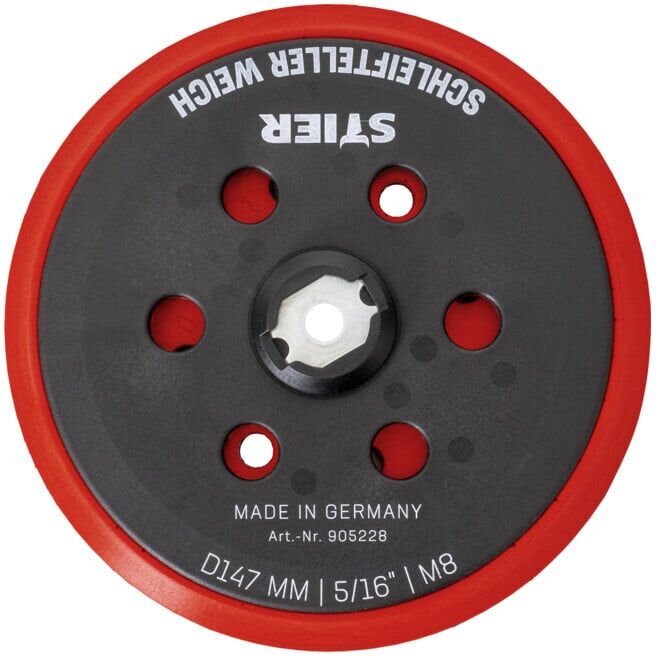 Plateau-support tendre STIER D147 mm M8 pour ponceuses excentriques (905228)
