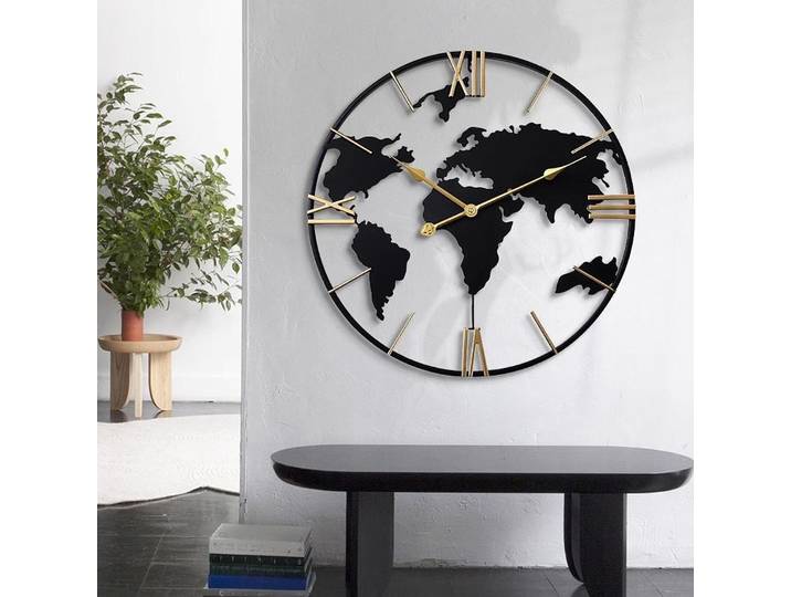 Horloge murale décoration de maison facile à lire polyvalente fiable ronde mouvement silencieux horloge analogique pour Bar cuisine hôtel bureau salle de bain