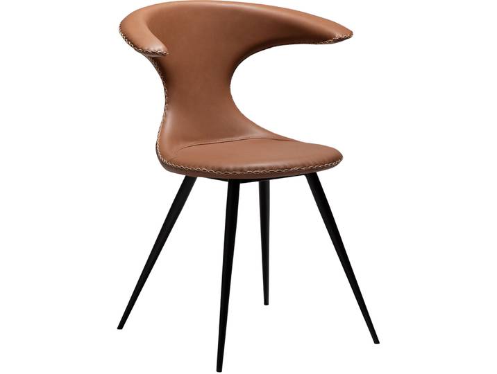 DAN-FORM Stuhl 2er-Set Flair cognac Kunstleder