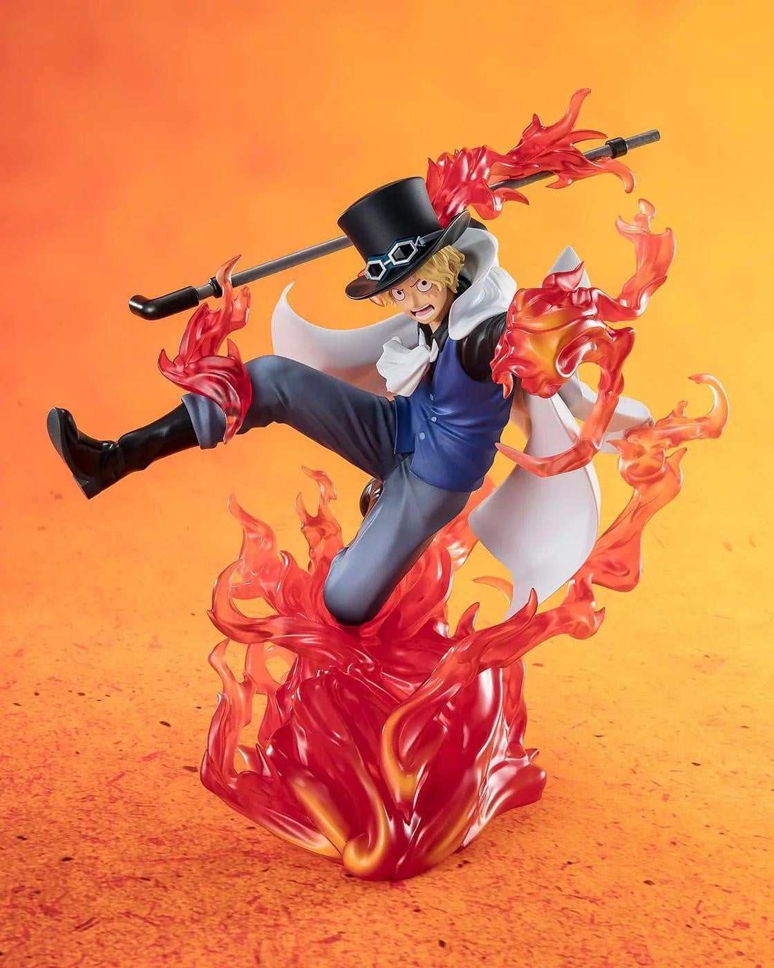 Bandai Figuarts ZERO Extra Battle Sabo PVC-beeldje Vuurvuist en Rook Check, 19 cm
