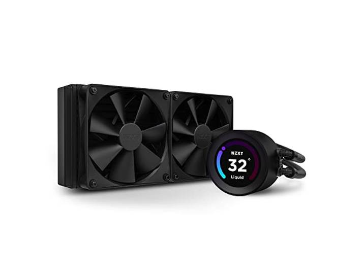 NZXT Kraken Elite 240 - RL-KN24E-B1-240 mm AIO CPU Waterkoeling - 2,36 Inch LCD Scherm 640 x 640-2 x 120 mm PWM Ventilatoren - Een Breakout Kabel voor Eenvoudige Installatie - Zwart