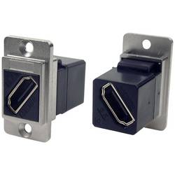 Cliff CP30788M HDMI-Adapter Buchse, Einbau Nickel, Schwarz 1 St.