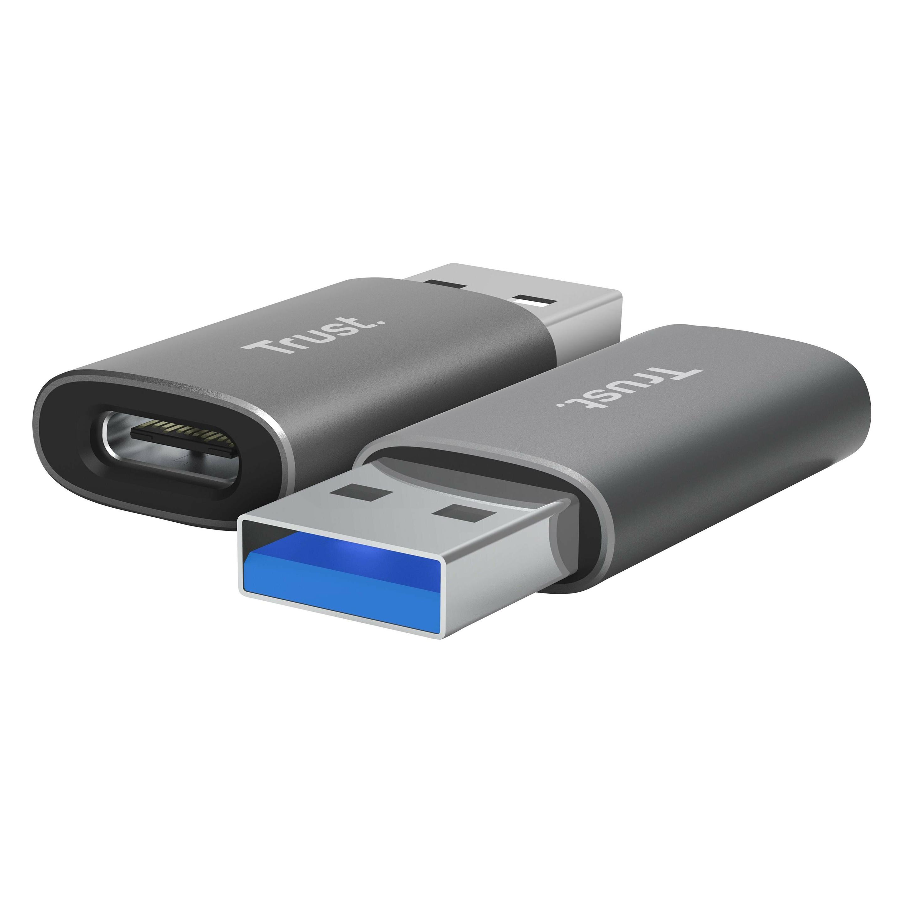 Trust Calyx USB-A To USB-C Adapter 2 Pack (USB-A, USB-C) (25573)