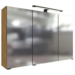 Spiegelschrank Manchester mit LED 3-türig ca.100x64 cm Eiche