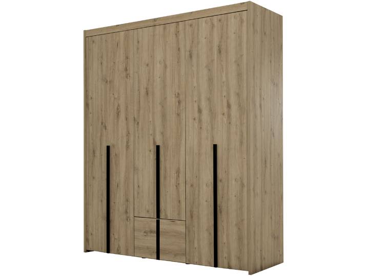 Kleiderschrank GAMI TREVOR , braun (eiche artisan nachbildung), B:181cm H:215cm T:60cm, Holzwerkstoff, Schränke, Kleiderschrank, Praktischer Stauraum mit großer Kapazität