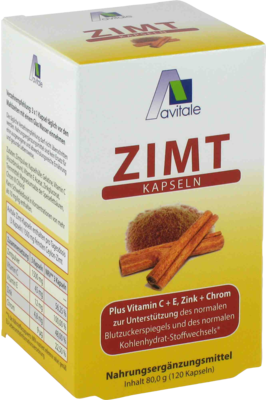 Avitale GmbH ZIMT KAPSELN 500 mg+Vitamin C+E 80 g 03884672