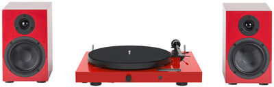 Pro-Ject Juke Box E1 HiFi Set red Rouge haute brillance