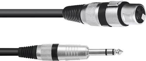 Omnitronic 30225195 XLR Adapterkabel [1x XLR-Stecker 3 polig - 1x Klinkenstecker 6.3 mm (stereo)] 0.90 m Schwarz