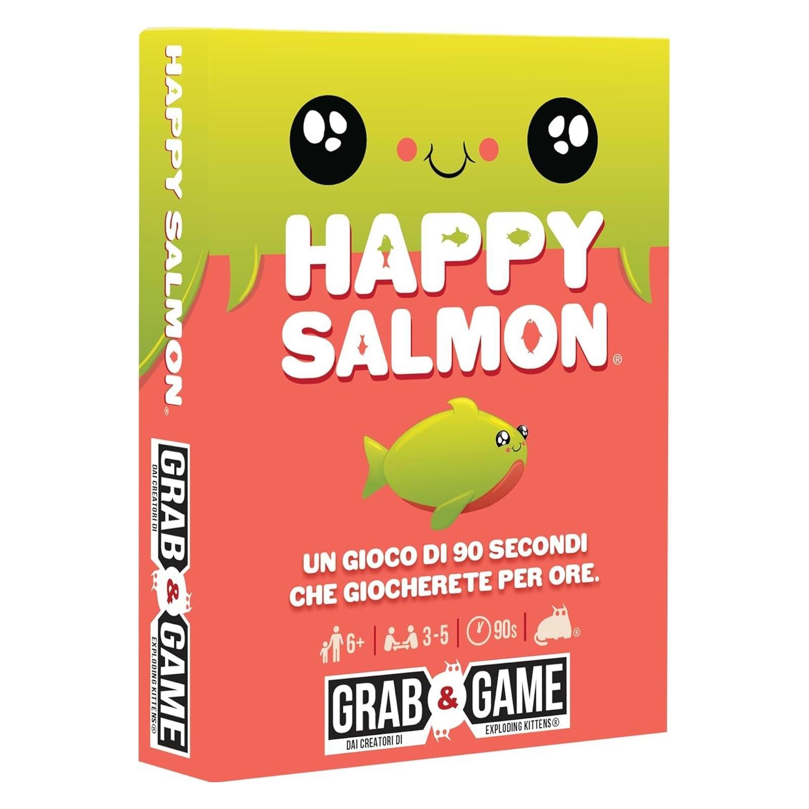 Asmodée Happy Salmon - Grab & Game: Ed. Italiana (Italienisch, 3 - 5 Spieler) (810083049564)