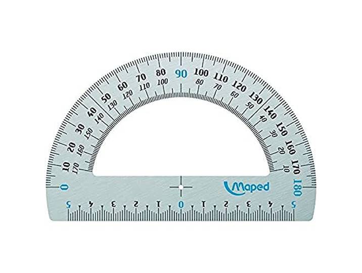 Maped - Rapporteur 180° Base 12 cm en Aluminium