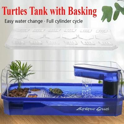 Transparency Turtle Tank House With Basking And Breeding Areas Reptile Habitat Transparency Turtle Tank House With Basking And Breeding Areas Reptile Habitat