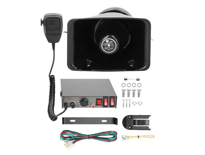 Kit d'alarme de voiture puissante à 9 tons, 200W, kit de sirène d'urgence professionnelle, système PA électronique avec microphone de détermination, 12 V