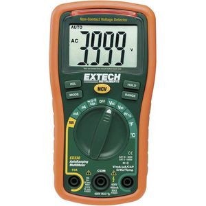 Extech Multimeter EX330 Mini, digital, RMS, CAT III 600 V, 2000 Counts, NCV