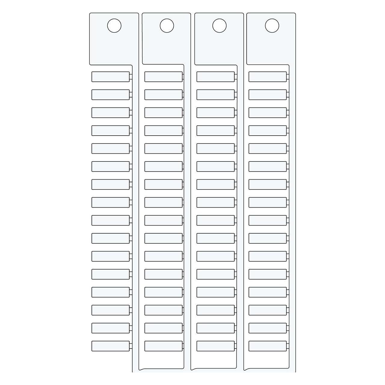 Brady Weisse Kennzeichnung, 4 x 15, 4 Reihen (TAG -4X15 -4 STICKS WHITE)