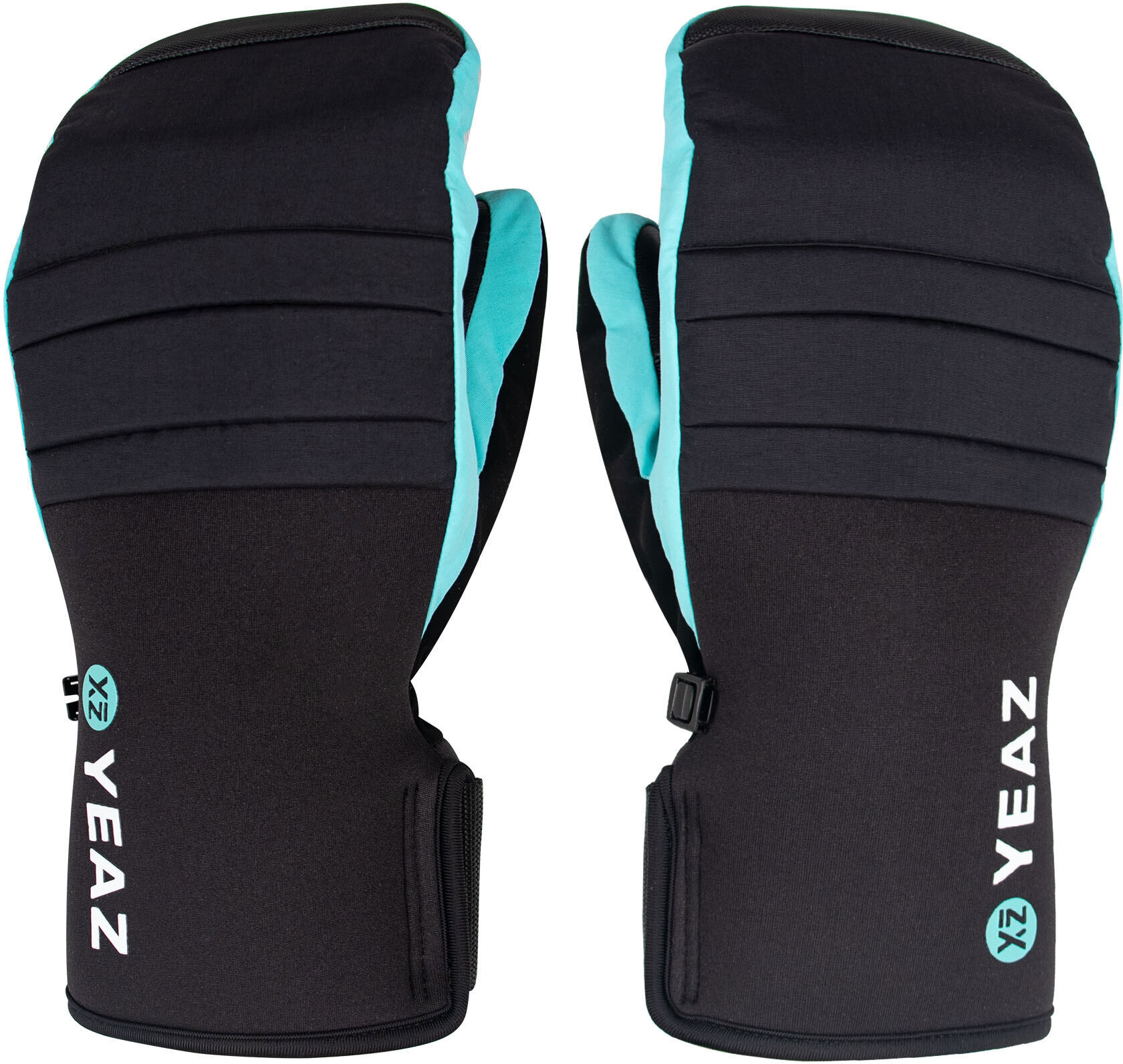 Skihandschuhe YEAZ "Fausthandschuhe POW" Gr. 8, blau, Handschuhe, Damen, 8, Obermaterial: 65% Nylon NY. 35% Polyester PES.