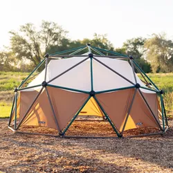 Lifetime Geometrisches Klettergerüst, Kletterkugel "Geodome" mit Abdeckung, Spielzelt,grün / bronze,Ø 305 x 152 cm