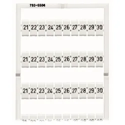 Wago 793-5504 WMB-Beschriftungskarte,als Karte,bedruckt,weiß 7935504