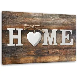 LEINWANDBILD BILD AUF LEINWAND Home Herz Retro