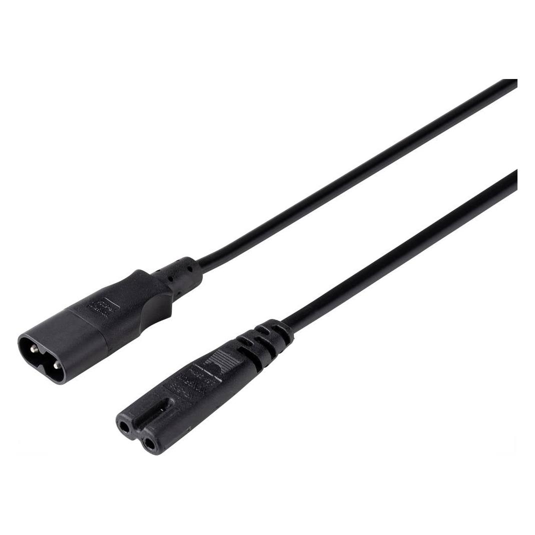 Sygonix SY-5043436 Strom Verlängerungskabel Schwarz 2.00 m (2 m) (SY-5043436)