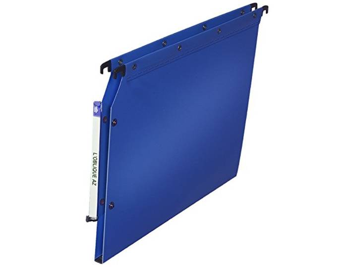 Elba Ultimate PP Lot de 10 Dossiers suspendus en Polypropylène Opaque pour Armoire Fond 15mm Bleu