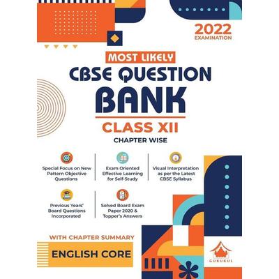 Most Likely Question Bank - English Core, Taschenbuch von Gurukul, Oswal Printers & Publishers Pvt Ltd, 978-93-91184-21-6