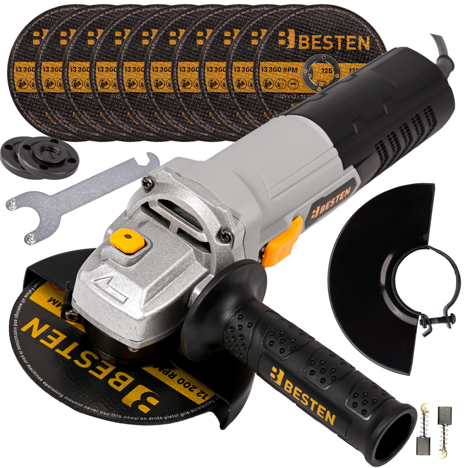 BESTEN Haakse slijpmachine 850W met 125mm schijven BE0002903