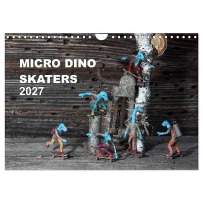 Micro Dino Skaters 2027 (Wandkalender 2027 DIN A4 quer), CALVENDO Monatskalender