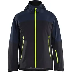 Shelljacke "STRIKER" - XS - dunkelmarine/gelb