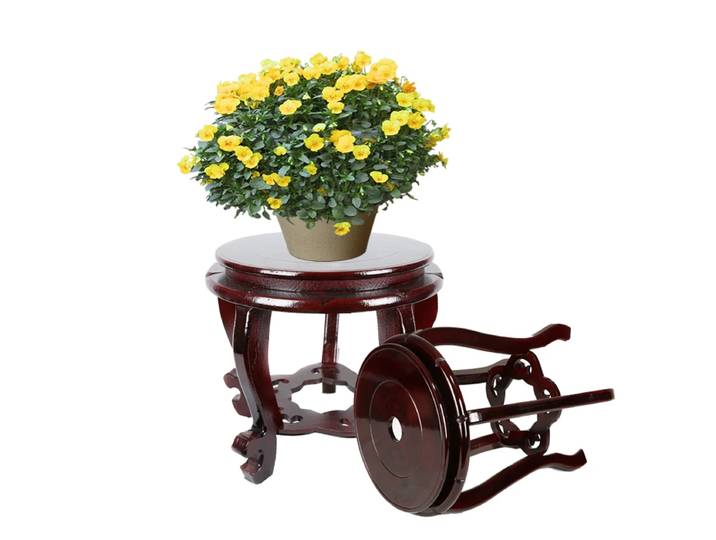 Présentoir de décoration de maison rouge, présentoirs chinois, Support de bol à poisson, Support de Vase, accessoires de décoration, Support de jardinière