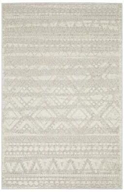 Style Haven Thassos Tone-on-Tone Tribal Ivory Mixed Pile Area Rug