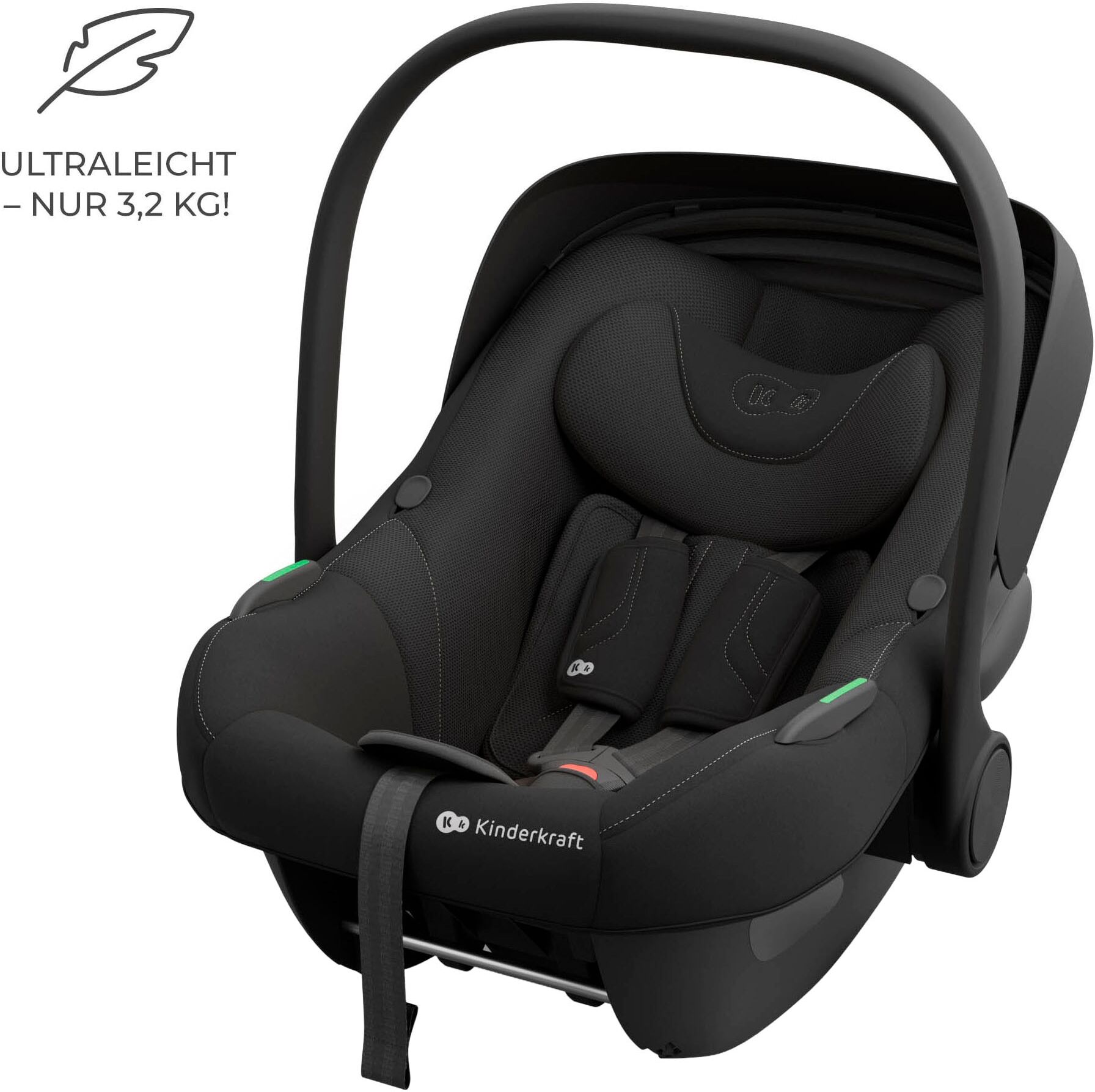 Babyschale KINDERKRAFT "I-LITE mit ENDURA SAFE FX Basis", Baby, schwarz, Materialmix, Kindersitze Babyschale