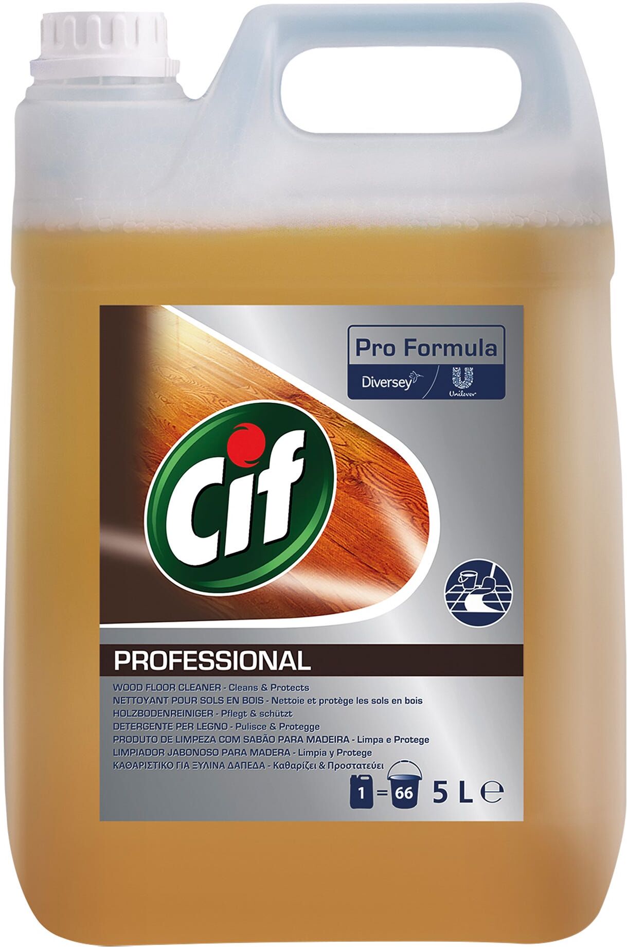 Cif DETERGENTE PER LEGNO  5 l PAVIMENTI E SUPERFICI LEGNO EFFICACE E PROFUMATO