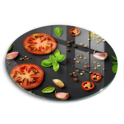 GLASPLATTE Ø 30 cm Tomaten und Gewürze