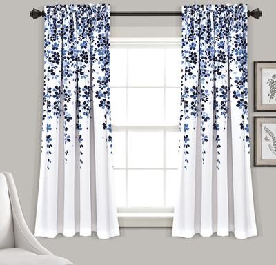 Lush Decor Weeping Flowers Room Darkening Curtain Panel Pair