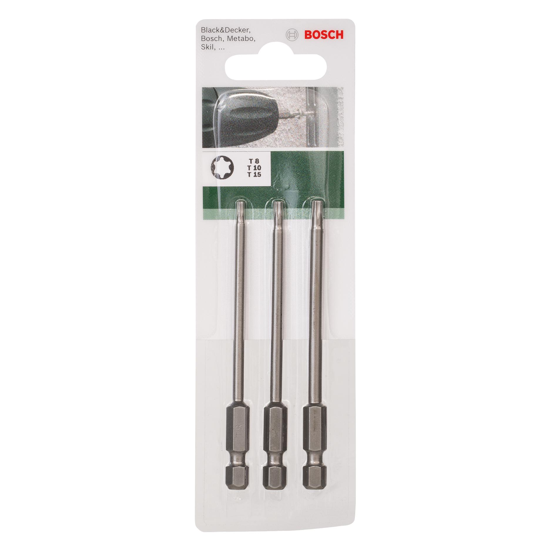 Bosch Zubehör 3tlg. Schrauberklingen-Set für Innen-Torx-Schrauben (T) (2609255971)