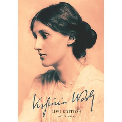 Notizbuch für Autorinnen und Autoren - schön gestaltet mit Leseband - A5 Hardcover liniert - 'Virginia Woolf' - 100 Seiten 90g/m, Gebundene Ausgabe