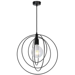 Globo 54003H1 Sarini Hängeleuchte Metall Schwarz, 1X E27