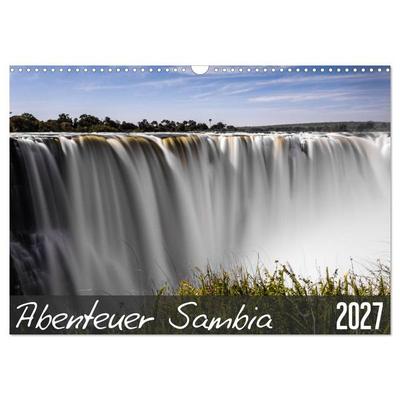 Abenteuer Sambia (Wandkalender 2027 DIN A3 quer), CALVENDO Monatskalender