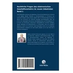 Rechtliche Fragen des elektronischen Geschäftsverkehrs im neuen Usbekistan Band, Fachbücher von Shukhrat Ruzinazarov