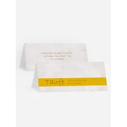 Tischkarten Taufe selbst gestalten mit Spruch und Fotos im Onlinedesigner bei Meine-Kartenmanufaktur.de