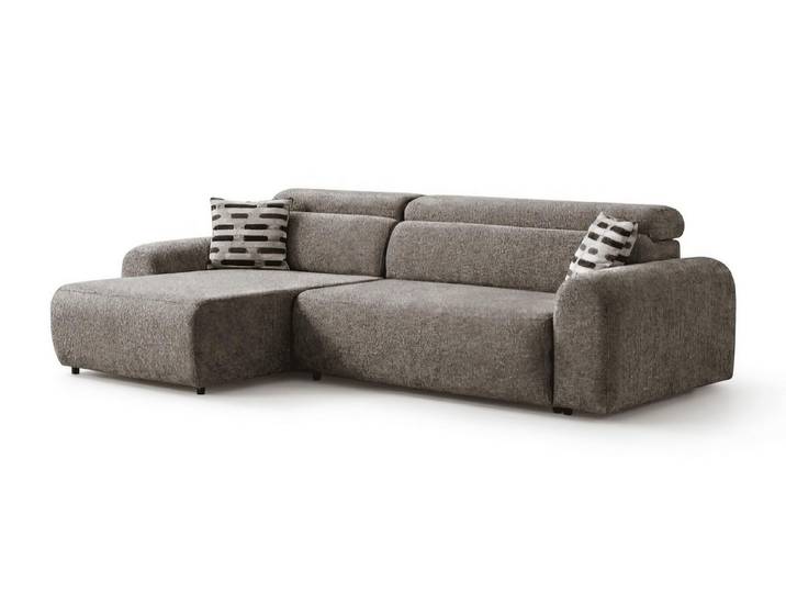 Xlmoebel Ecksofa Ecksofa L Form Modern Grau Bequem Couch Wohnlandschaft Polster, 1 Teile, Faltbar, Manuell verstellbar, Verstellbar