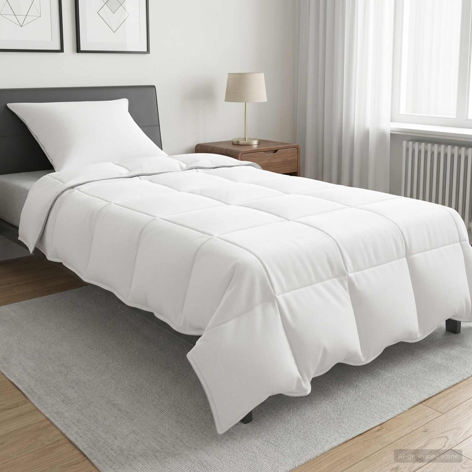vidaXL Edredón de Invierno Blanco 135 x 200 cm Bambú Blanco