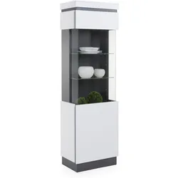 Vitrine ASMUS weiß (BHT 60x201x40 cm) - weiß - BHT 60x201x40 cm