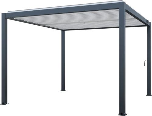 Pergola Konsta 9,4 m² für Premium Systemhaus 10 m² 300 x 314 cm metallic schwarz