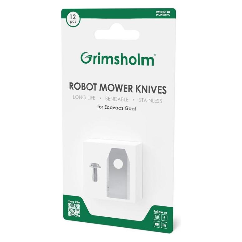 Grimsholm knivsaet til robotplaeneklippere Ecovacs Goat 12 stk. (Mähroboter) (7333272011522)