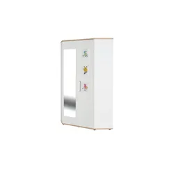 Mia & Mo Eck-Kleiderschrank  Clea , weiß , Maße (cm): H: 191