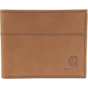 Carhartt Portemonnaie Saddle Leather Bifold Wallet, Echt Leder, ohne Münzfach, 7 Karten- und Ausweisfächer, braun