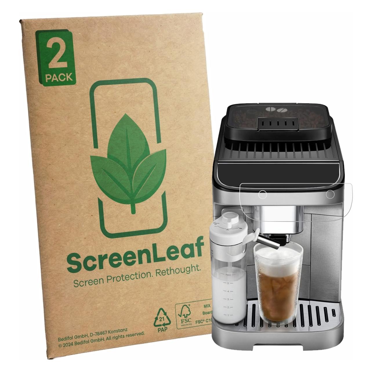 ScreenLeaf Schutzfolie für DeLonghi Magnifica Duo Displayschutz Display Schutz Folie Klar Transparent (6164830)