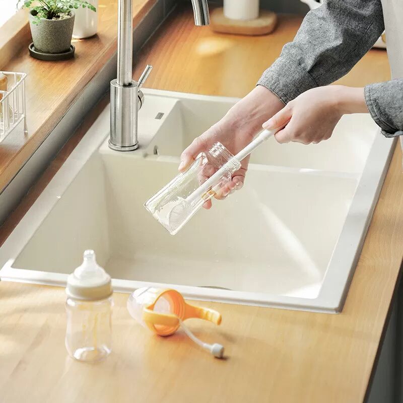 INF Brosse à bouteille en silicone avec tête pliable